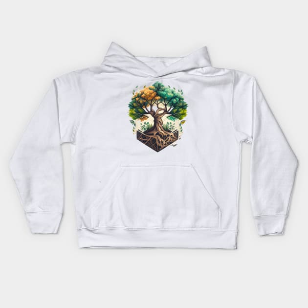 Mother Tree - Designs for a Green Future Kids Hoodie by Greenbubble